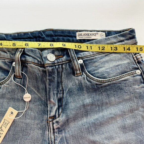 Anthropology Blank NYC Medium Wash Skinny Classique  Low rise  Size 27 NWT - Picture 5 of 9